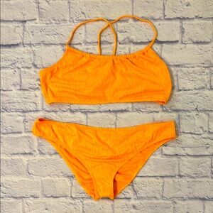 Ninety-Nine Orange Bikini Textured Tie-Back Halter Swim Suit Size XXL/19 NWT